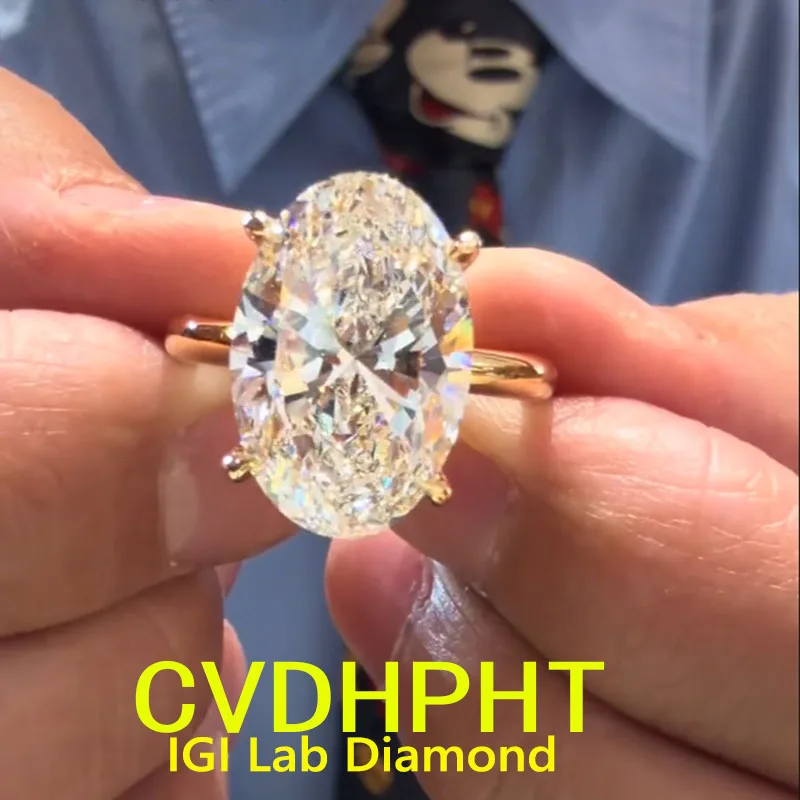 Big Oval shape 8ct 6ct 5ct lab grown diamond Ring IGI EF-VS1, Factory real 14K gold rings Wedding rings Engagement Ring
Big Oval shape 8ct 6ct 5ct lab grown diamond Ring IGI EF-VS1, Factory real 14K gold rings Wedding rings Engagement Ring 