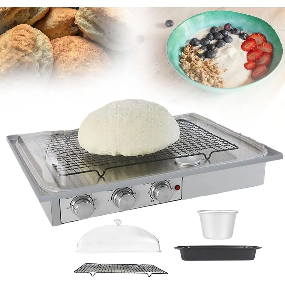 Electric Dough Mixer with Transparent Lid, Stainless Steel Housing, for Bread, Buns, Yogurt, and Wine Fermentation
Electric Dough Mixer with Transparent Lid, Stainless Steel Housing, for Bread, Buns, Yogurt, and Wine Fermentation