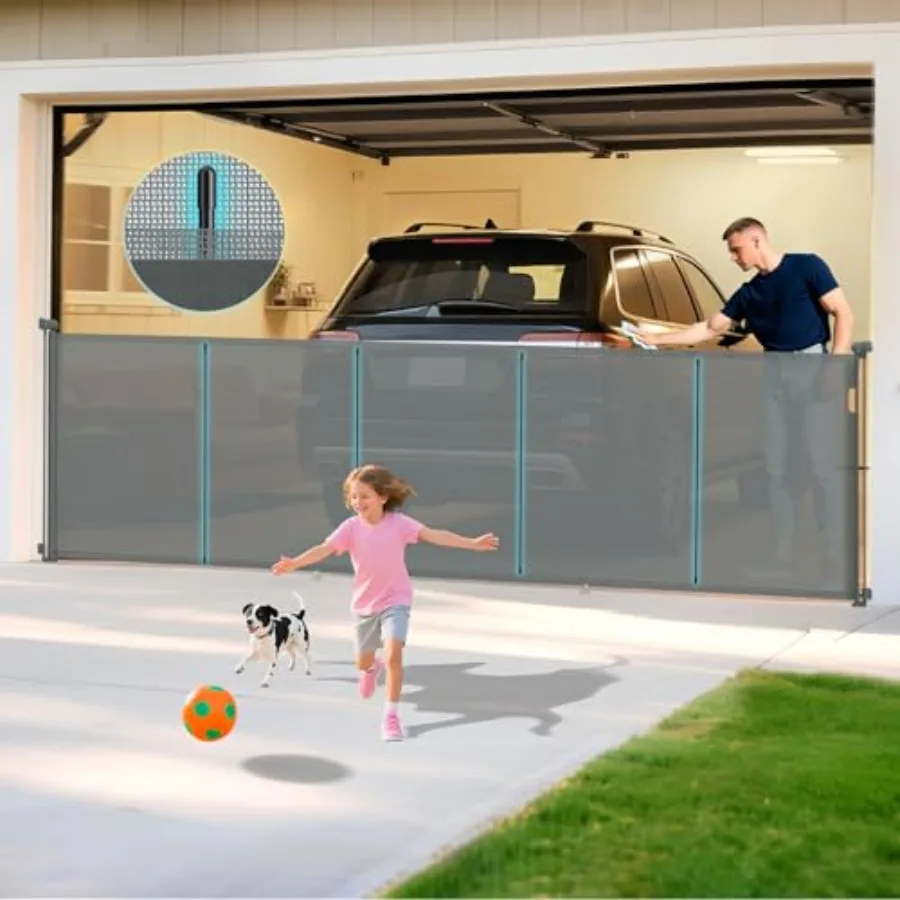 Indoor/Outdoor use aluminum alloy black 160-inch retractable baby gate with 42-inch height 13-foot reinforced design and stabil
Indoor/Outdoor use aluminum alloy black 160-inch retractable baby gate with 42-inch height 13-foot reinforced design and stabil