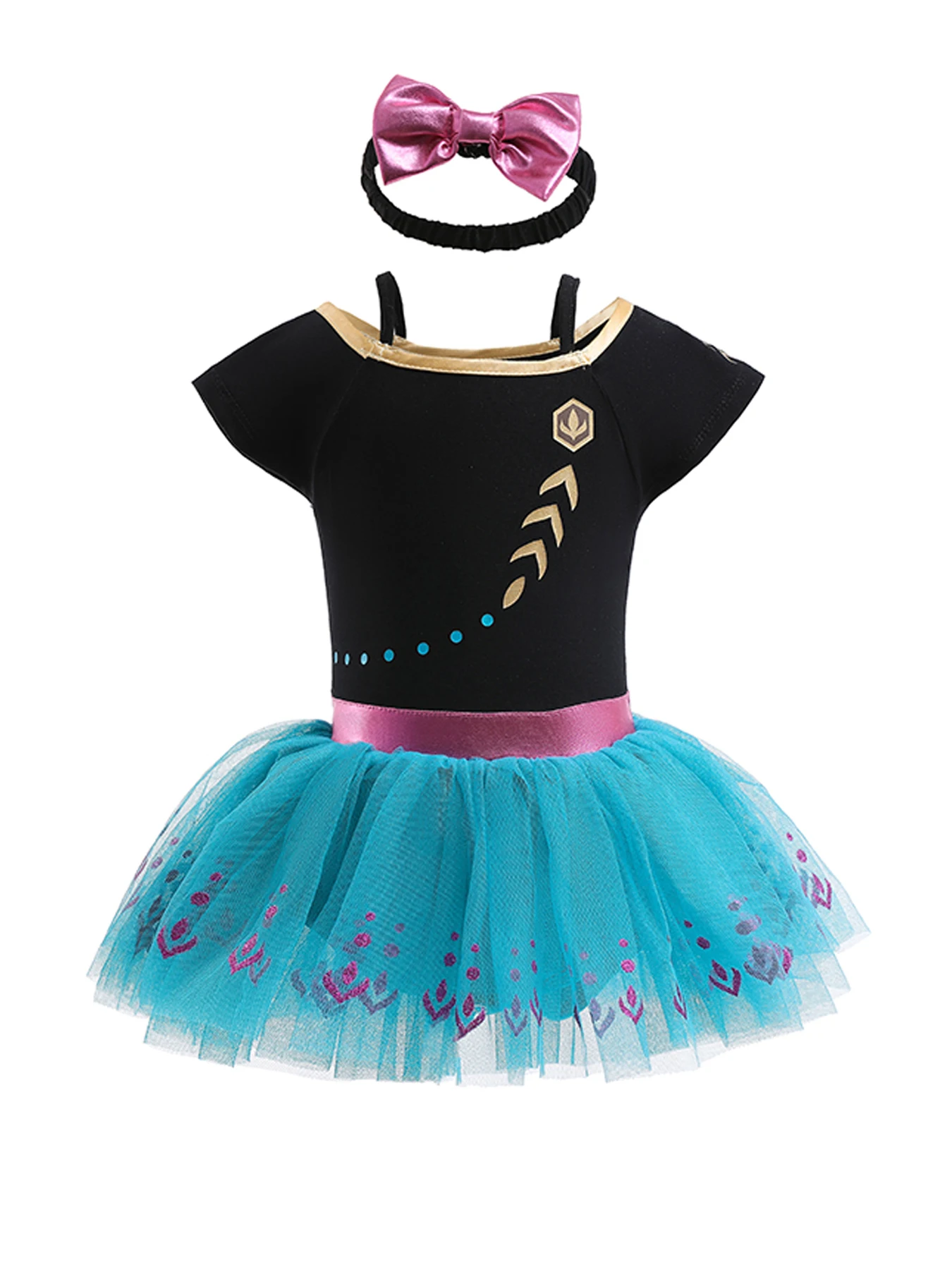 Baby and baby girl cute hiking clothes creeping clothes one-piece dress Ana princess skirt mesh splicing and bow headband
Baby and baby girl cute hiking clothes creeping clothes one-piece dress Ana princess skirt mesh splicing and bow headband