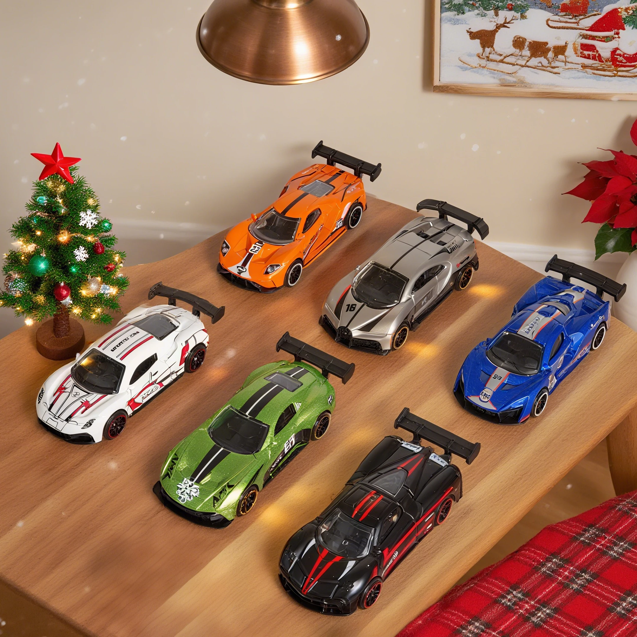 6-Piece Christmas Limited Edition Alloy Car Set, with Transparent Display Box, Supercar Design, Exquisite and Dustproof, Eye-Cat
6-Piece Christmas Limited Edition Alloy Car Set, with Transparent Display Box, Supercar Design, Exquisite and Dustproof, Eye-Cat
