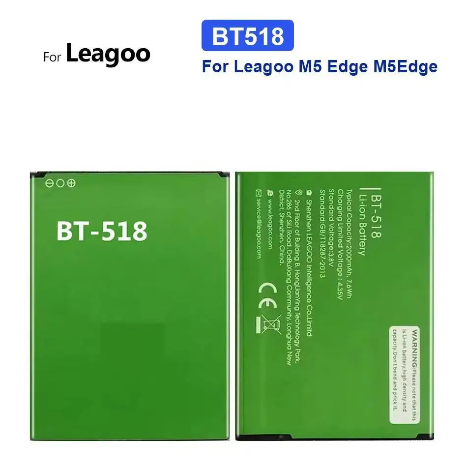 2000Mah For Leagoo M5 Edge Mobile Phone Battery BT518 High Compatibility Environmentally Friendly
2000Mah For Leagoo M5 Edge Mobile Phone Battery BT518 High Compatibility Environmentally Friendly
