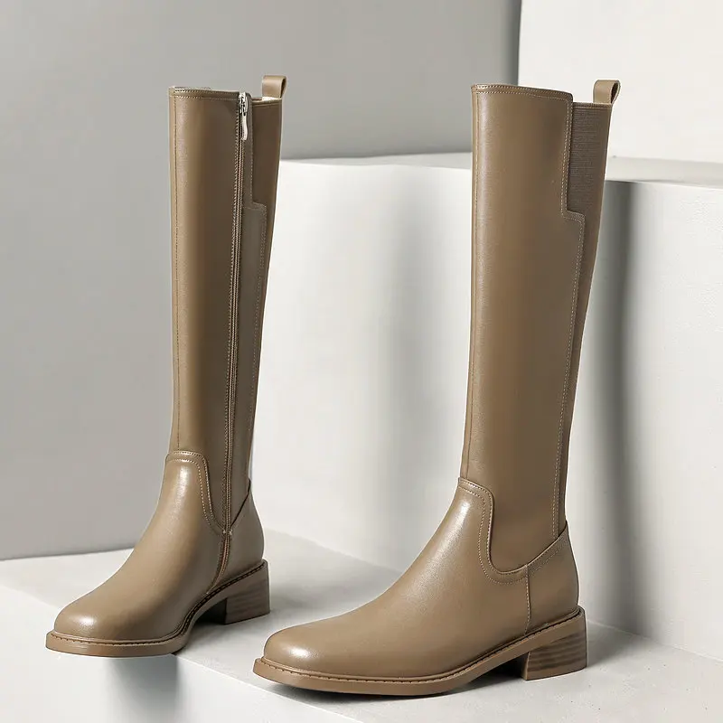 2024 New Autumn Winter Women Knee-High Boots 4cm Med Heels Genuine Leather Casual Motorcycle Shoes Woman Size 34-40
2024 New Autumn Winter Women Knee-High Boots 4cm Med Heels Genuine Leather Casual Motorcycle Shoes Woman Size 34-40