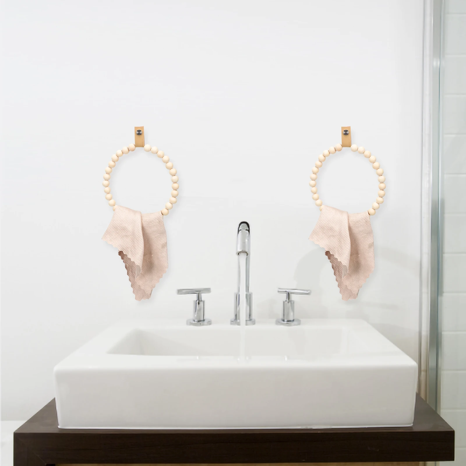 1pcs Wood Beaded Holder Wooden Hand Towel Ring For Bathroom Wall Mounted Small Space Towel Organizer Bohemian Style Bathroom
1pcs Wood Beaded Holder Wooden Hand Towel Ring For Bathroom Wall Mounted Small Space Towel Organizer Bohemian Style Bathroom