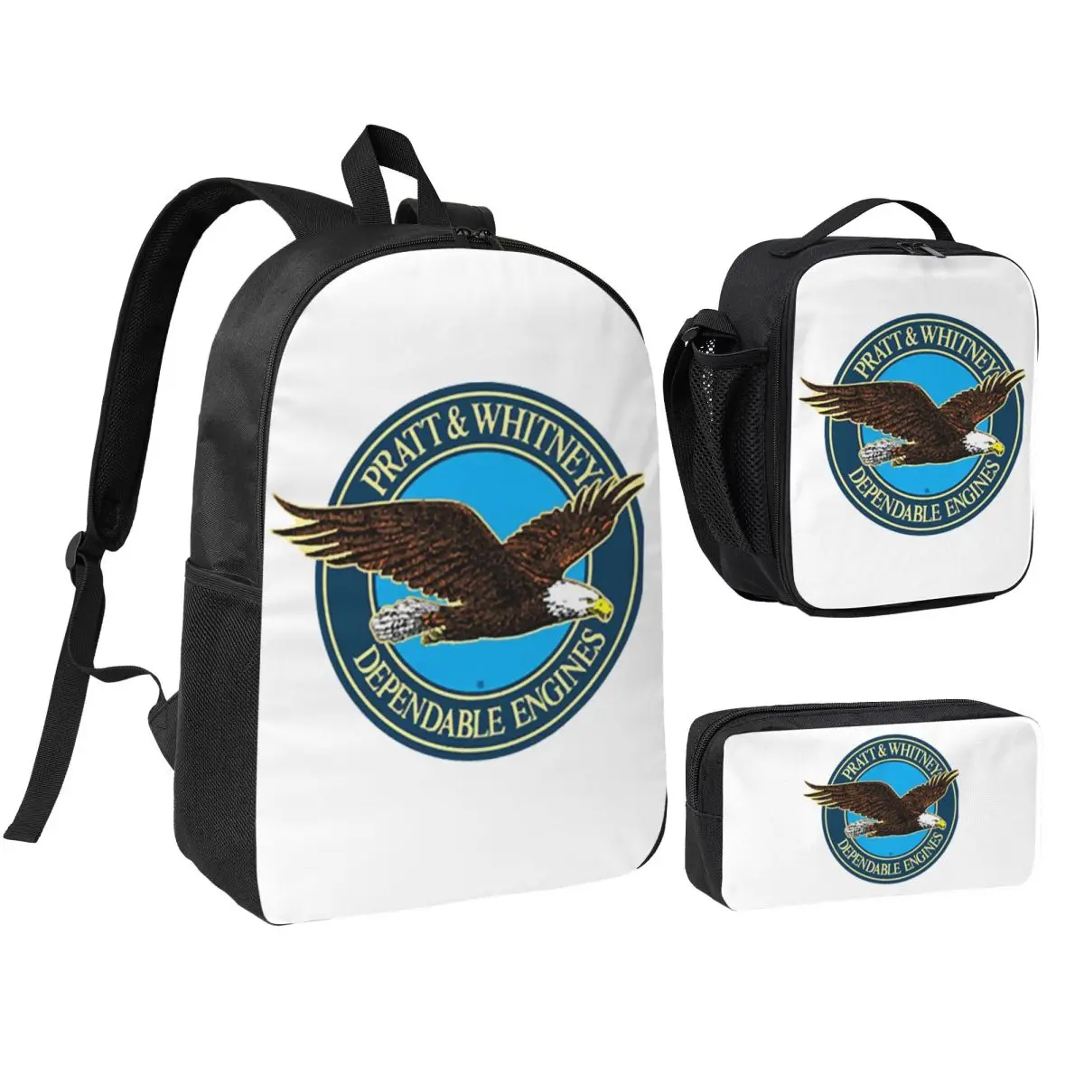 Pratt & Whitney Logo Dependable Engines Backpack Boys Girls BookBag School Bag Shoulder Bags 3ps Insulated Lunch Bag Pencil Case
Pratt & Whitney Logo Dependable Engines Backpack Boys Girls BookBag School Bag Shoulder Bags 3ps Insulated Lunch Bag Pencil Case