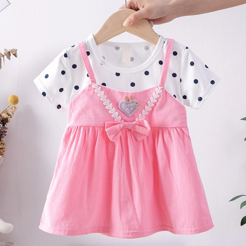 Baby Girl Dress Bow Dot Cute Birthday Party Princess Dress Summer Casual Children Clothing Toddler Infant Outfit Baby Girl A1107
Baby Girl Dress Bow Dot Cute Birthday Party Princess Dress Summer Casual Children Clothing Toddler Infant Outfit Baby Girl A1107