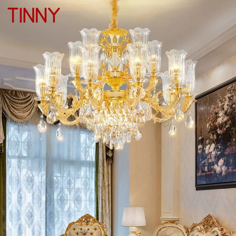 TINNY Contemporary Luxury Crystal Pendent Lamp European Living Room Restaurant Bedroom Villa Hotel Duplex Staircase Chandelier
TINNY Contemporary Luxury Crystal Pendent Lamp European Living Room Restaurant Bedroom Villa Hotel Duplex Staircase Chandelier