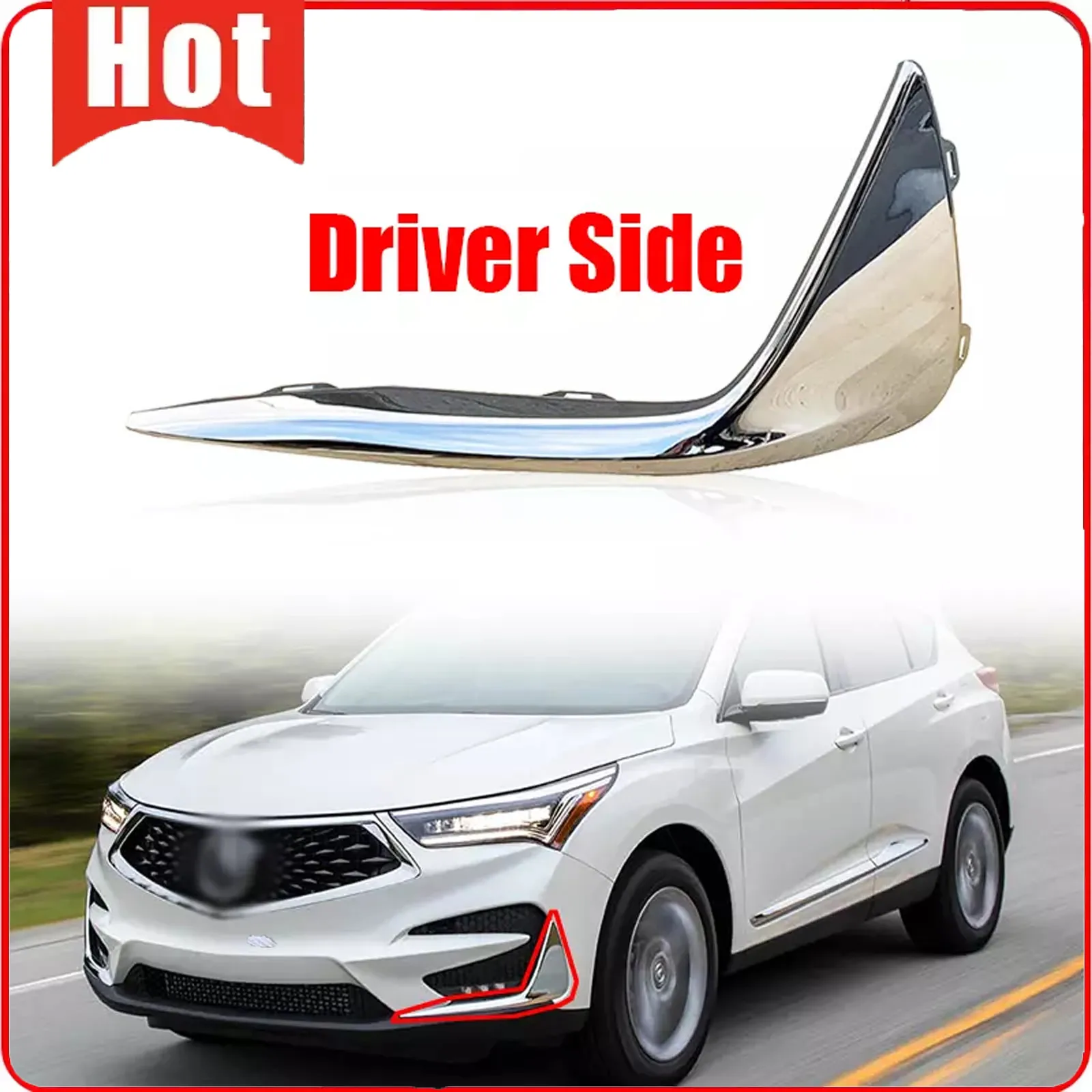 Chrome Front Fog Lamp Light Strip Trim ABS Fit Acura RDX 2019 2020 2021 Driver
Chrome Front Fog Lamp Light Strip Trim ABS Fit Acura RDX 2019 2020 2021 Driver