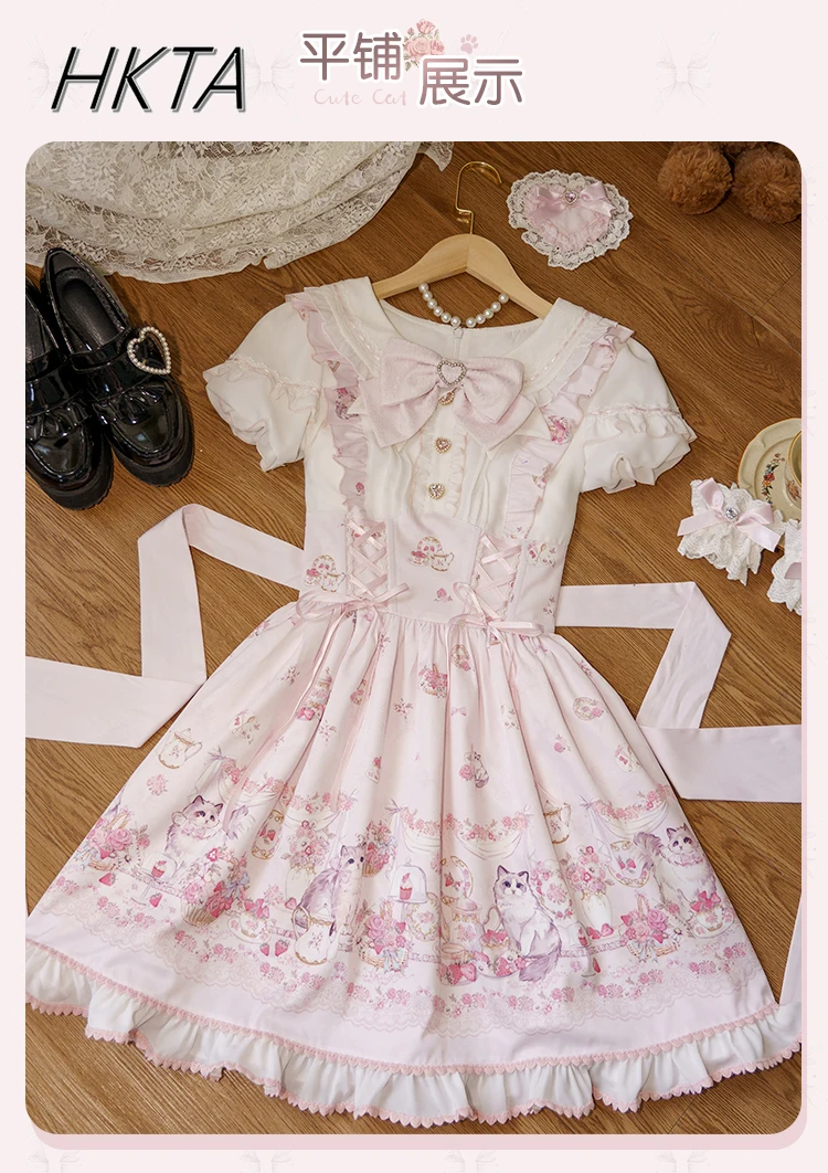 Original Lolita Dress Women Girls Short-sleeved Print OP Short-sleeve Dress Japanese Mass-produced Sweet Print Princess Dresses
Original Lolita Dress Women Girls Short-sleeved Print OP Short-sleeve Dress Japanese Mass-produced Sweet Print Princess Dresses