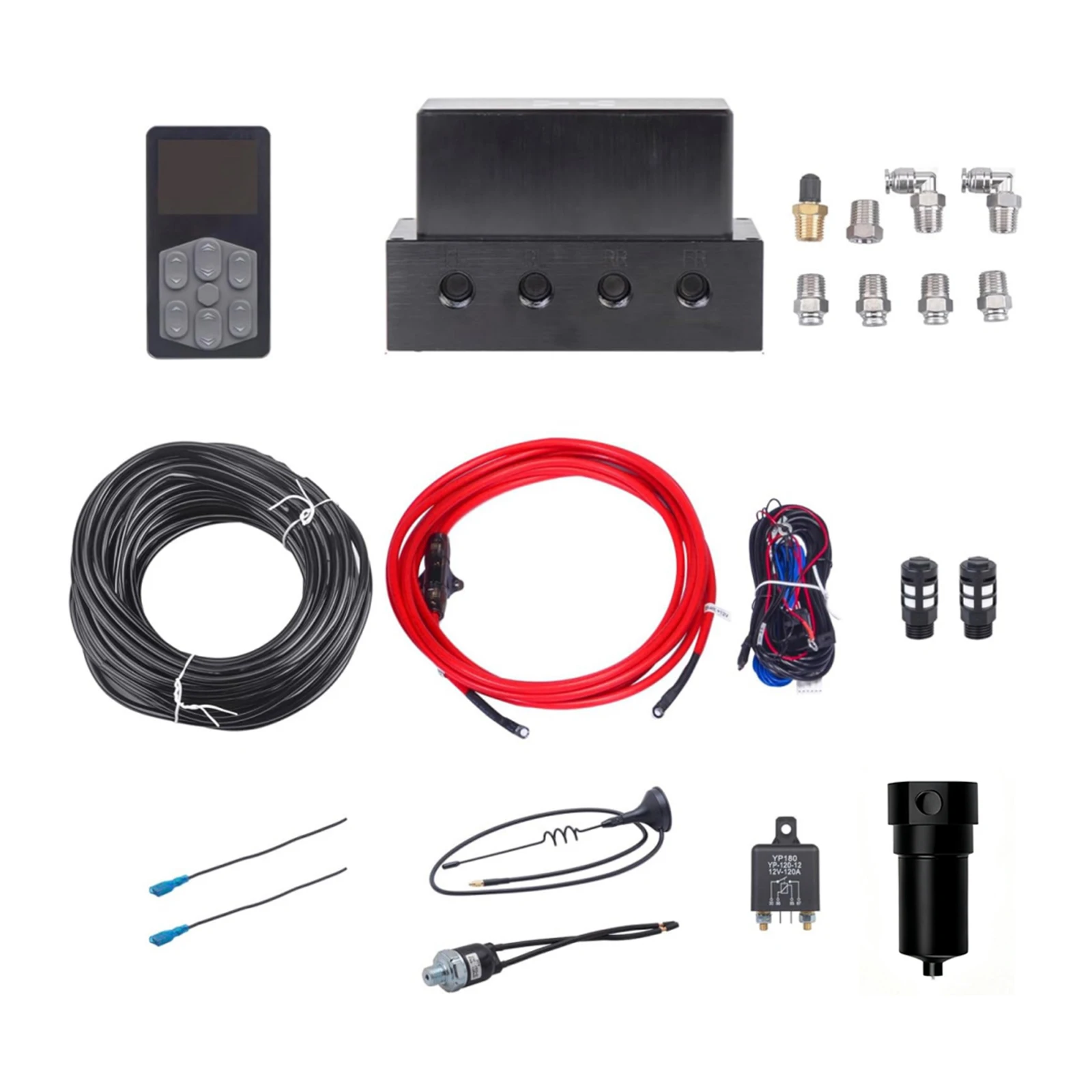The complete set of car air suspension comes with a full set of accessories and supports mobile app control
The complete set of car air suspension comes with a full set of accessories and supports mobile app control