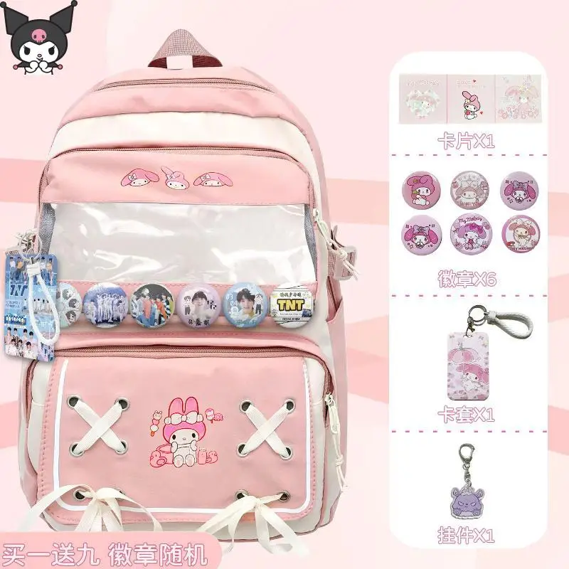 Cute Sanrios Kuromi My Melody Cinnamoroll Backpack Student Portable Backpack Waterproof Schoolbag Young Girl Festival Gift
Cute Sanrios Kuromi My Melody Cinnamoroll Backpack Student Portable Backpack Waterproof Schoolbag Young Girl Festival Gift