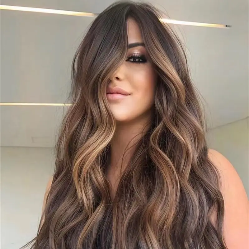 Long 28 Inch Ombre Blonde Brown HD Synthetic Lace Front Wig Natural Wig Gift For Her Wavy Hair Pre plucked Realistic Hairline
Long 28 Inch Ombre Blonde Brown HD Synthetic Lace Front Wig Natural Wig Gift For Her Wavy Hair Pre plucked Realistic Hairline