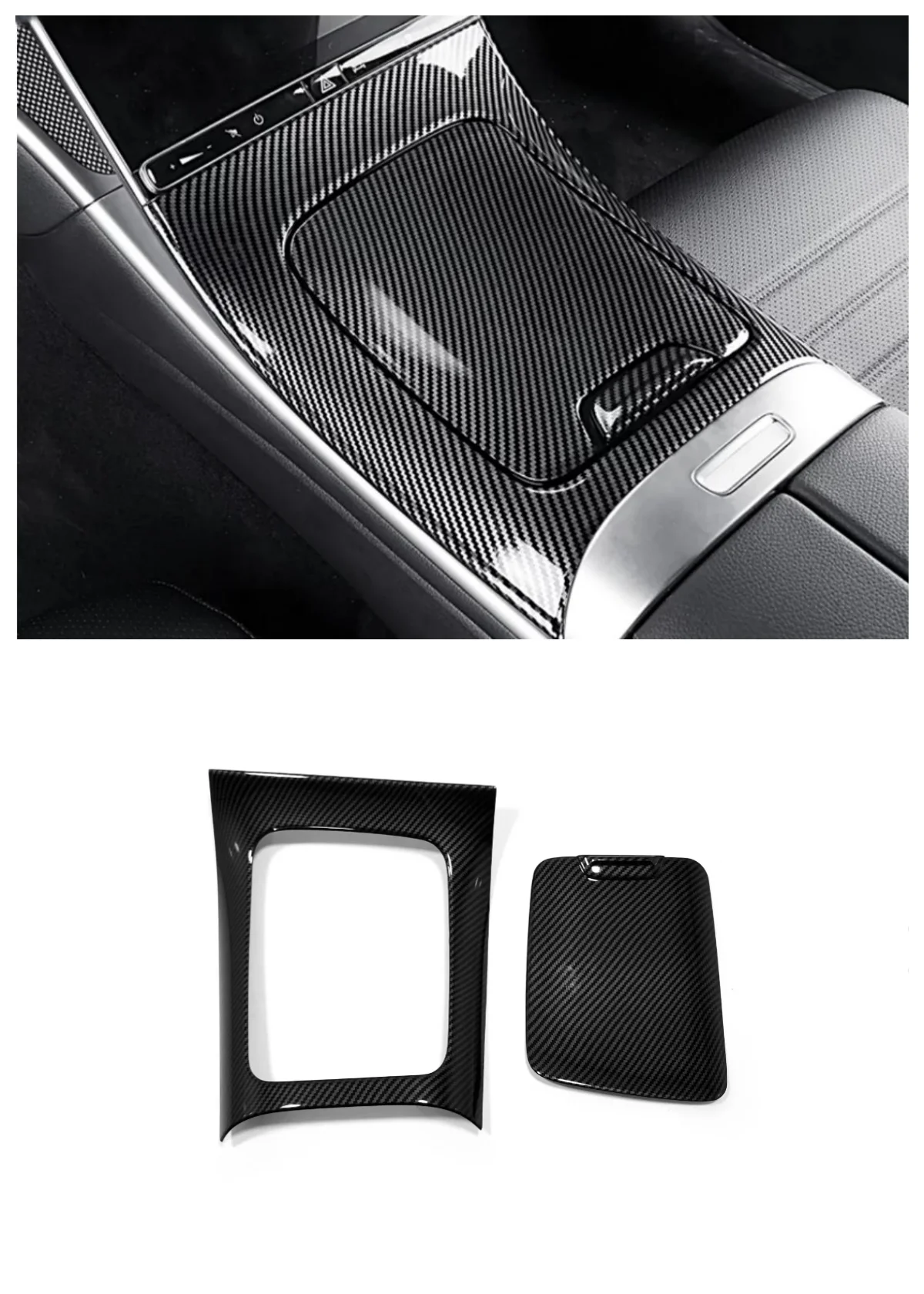 Applicable to the 2022 Mercedes Benz C-Class gear shift panel decorative frame 2-piece set
Applicable to the 2022 Mercedes Benz C-Class gear shift panel decorative frame 2-piece set