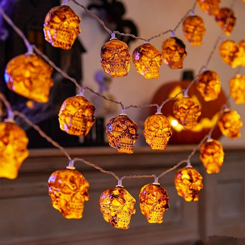 Halloween Skull String Lights Skeleton Decorative Lights LED Fairy Lights Battery Powered Indoor Outdoor Party Halloween Decor
Halloween Skull String Lights Skeleton Decorative Lights LED Fairy Lights Battery Powered Indoor Outdoor Party Halloween Decor