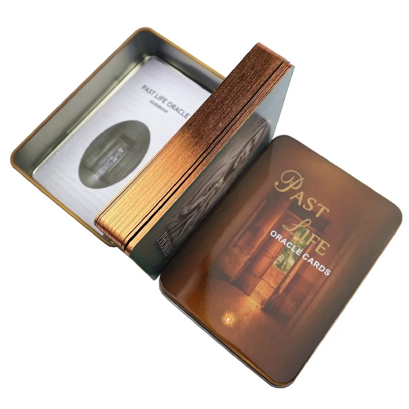 Metal Box Golden Gilded Edition Past Life Oracle Cards Divination Deck With Paper Guidebook English Classical Tarot Board Games
Metal Box Golden Gilded Edition Past Life Oracle Cards Divination Deck With Paper Guidebook English Classical Tarot Board Games