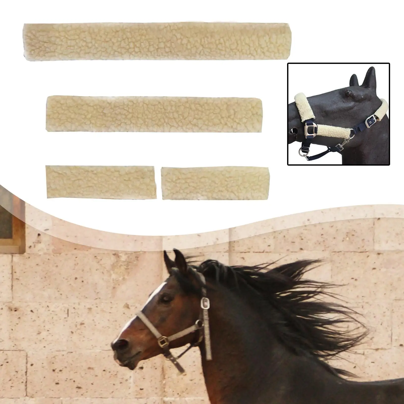 Soft Plush Nose Guard Covers Halter Rope Horse Tack Protection Tube Set for Trailering and Stable
Soft Plush Nose Guard Covers Halter Rope Horse Tack Protection Tube Set for Trailering and Stable