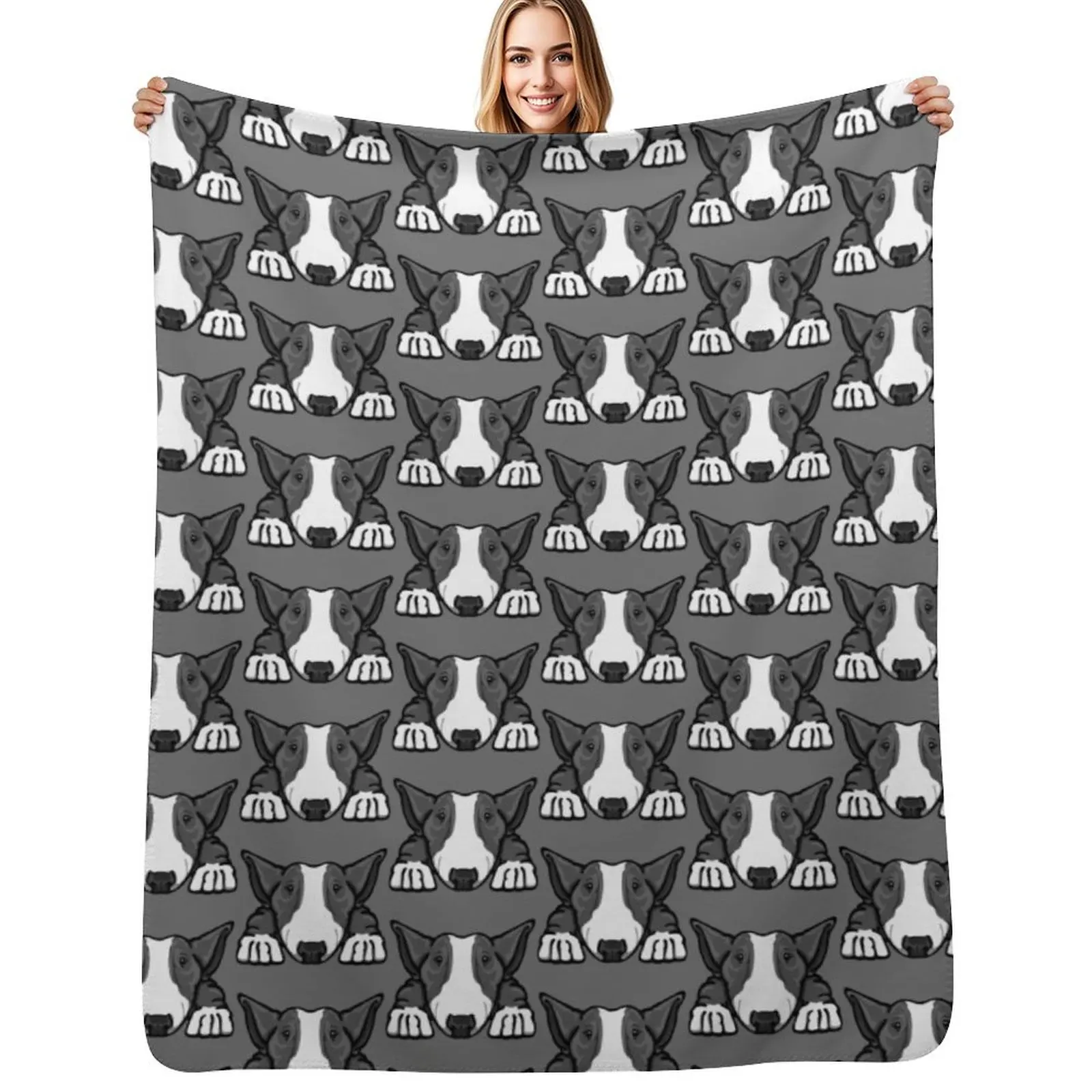 Grey & White Bullterrier Throw Blanket Fade Resistant Durable Throw Blanket
Grey & White Bullterrier Throw Blanket Fade Resistant Durable Throw Blanket