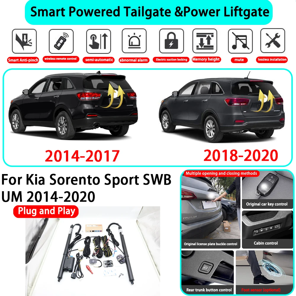 for Kia Sorento Sport SWB UM 2014-2020 OEM Smart Automatic Powered Tailgate Electric Power Tailgate Lift Kit Key Close
for Kia Sorento Sport SWB UM 2014-2020 OEM Smart Automatic Powered Tailgate Electric Power Tailgate Lift Kit Key Close