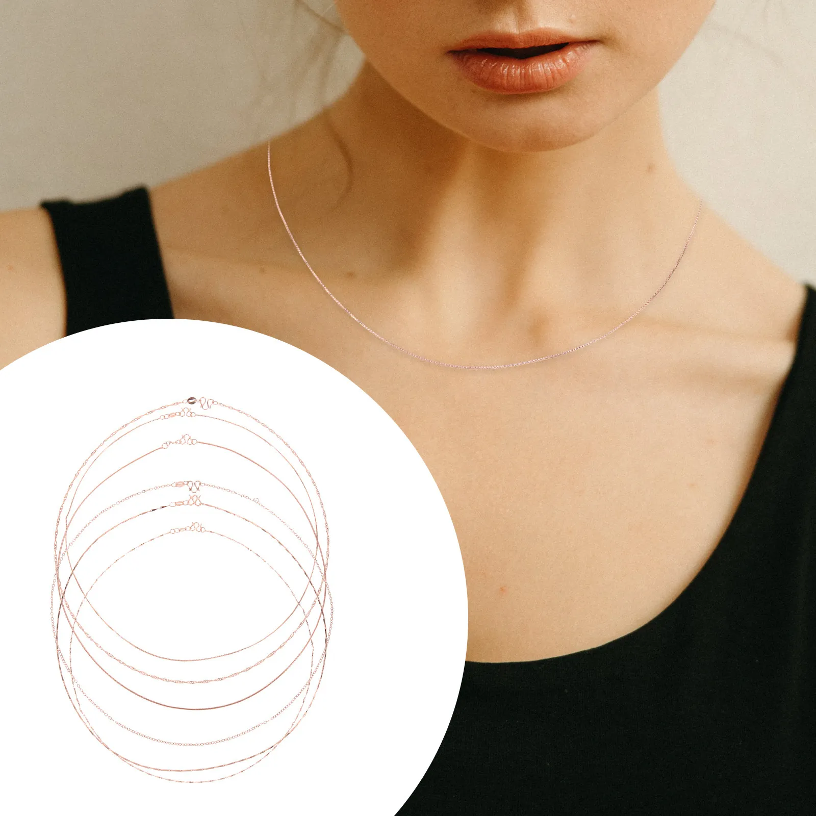 6Pcs Rose Gold Necklace Chains Copper DIY Jewelry Making Chains for Necklaces Handmade DIY Necklace Supplies Women Girls
6Pcs Rose Gold Necklace Chains Copper DIY Jewelry Making Chains for Necklaces Handmade DIY Necklace Supplies Women Girls