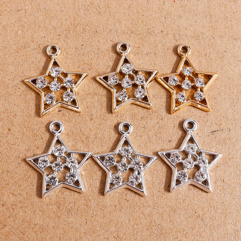 10pcs Delicate Crystal Rhinestones Star Charms Pendants for Jewelry Making Necklace Earrings DIY Bracelet Accessories Supplies
10pcs Delicate Crystal Rhinestones Star Charms Pendants for Jewelry Making Necklace Earrings DIY Bracelet Accessories Supplies