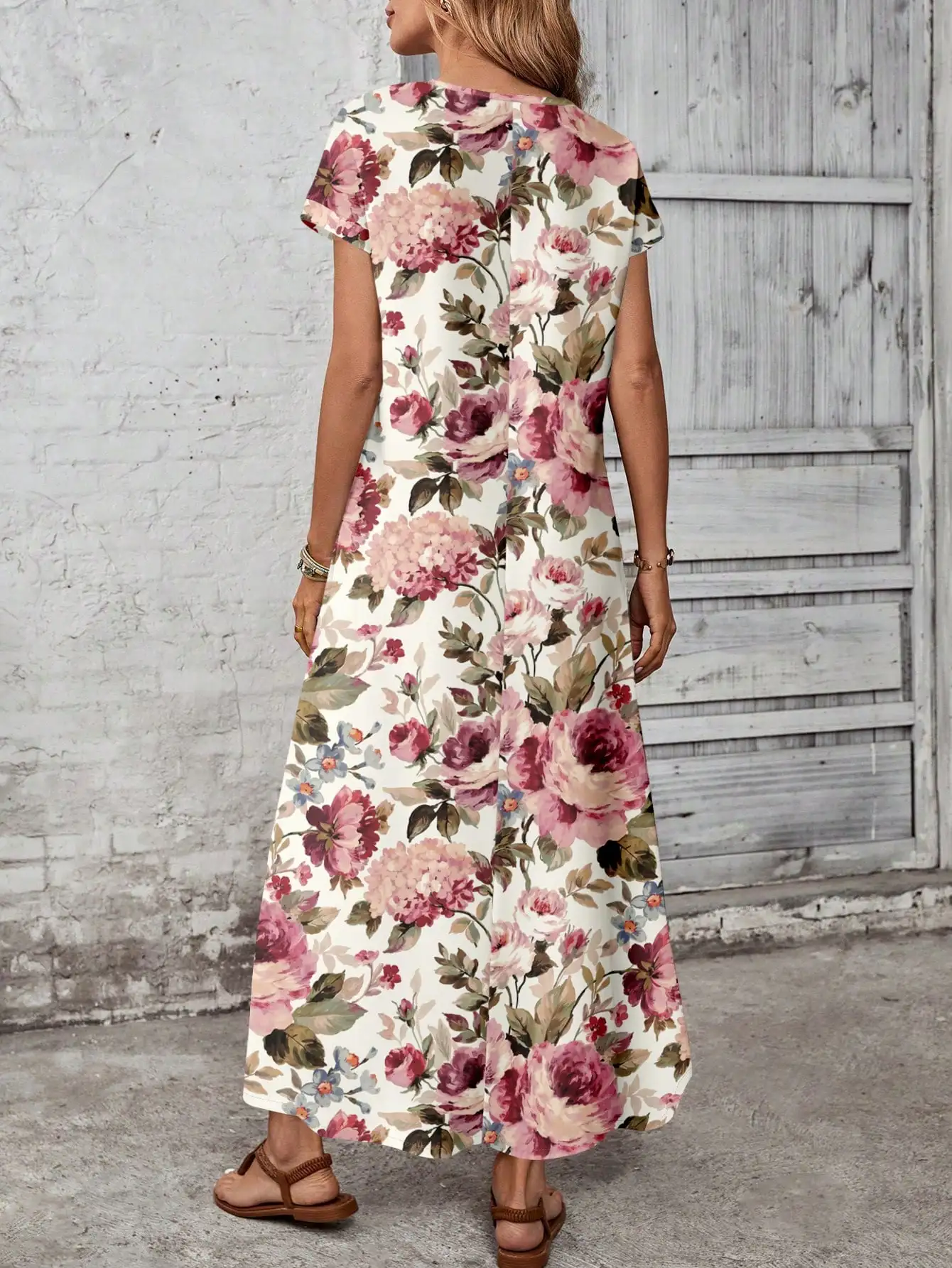 Casual Floral Print Long Dress For Women Spring Summer
Casual Floral Print Long Dress For Women Spring Summer