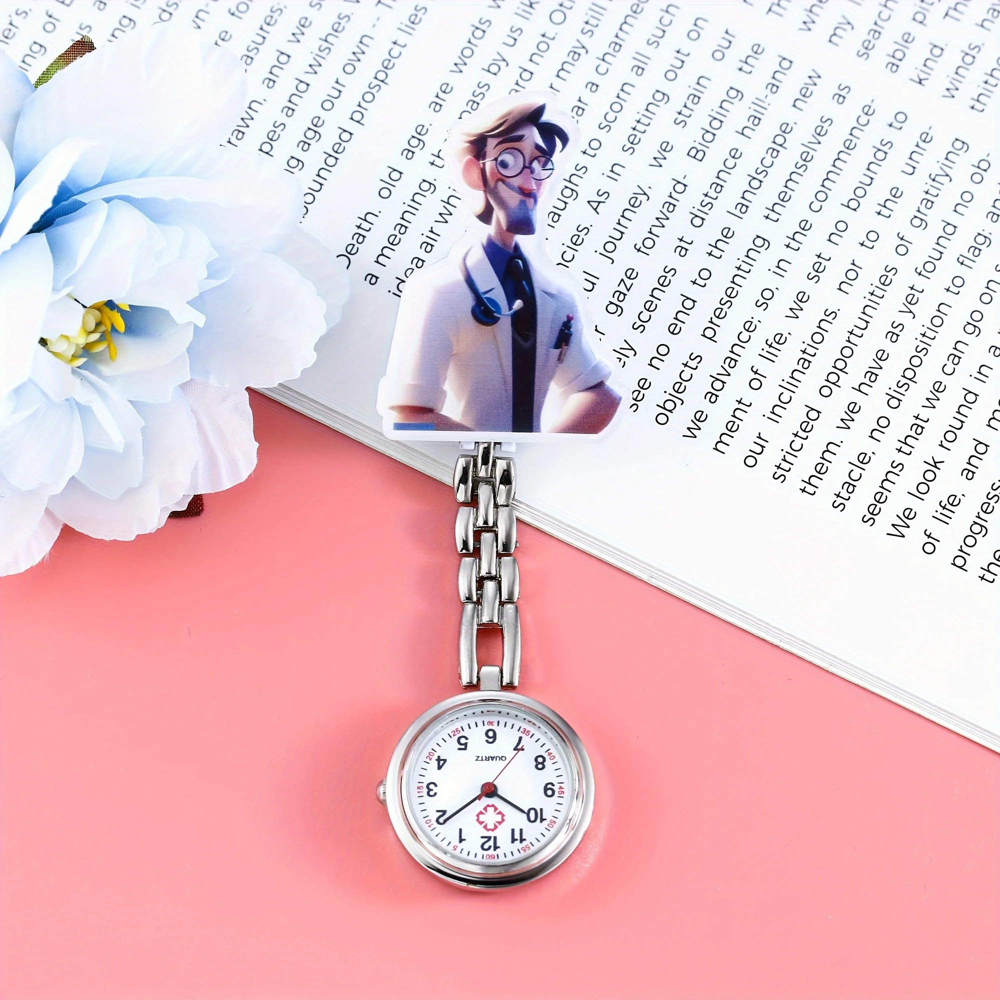 Cartoon male doctor nurse Red Cross nurse watch cute smiling face character nurse watch chest watch watch watch
Cartoon male doctor nurse Red Cross nurse watch cute smiling face character nurse watch chest watch watch watch