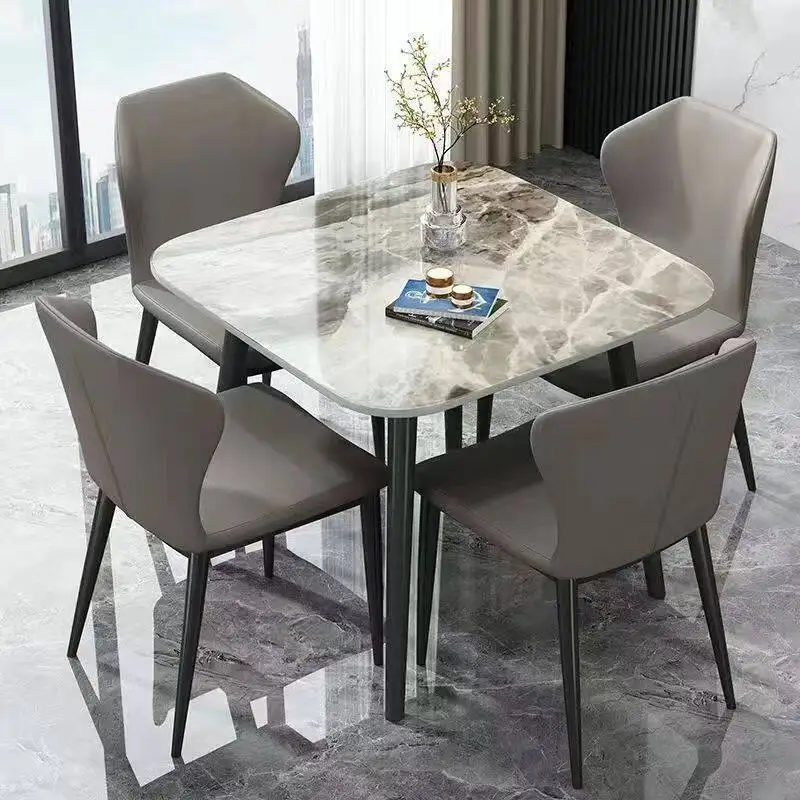 #Luxury Sintered Stone And Metal Dining Table And Chair Combination For Hotel Use Modern Design Durable Small Layout
#Luxury Sintered Stone And Metal Dining Table And Chair Combination For Hotel Use Modern Design Durable Small Layout