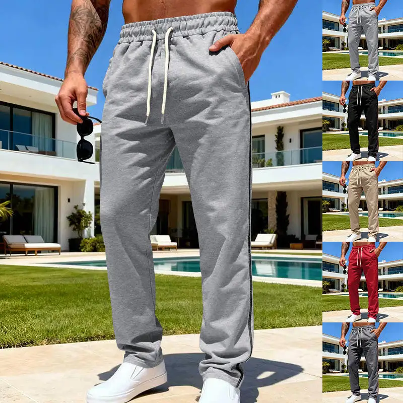 Loose Fit Straight Leg Pants American Stripe Knitted Casual Men's Fitness Sports Trousers Autumn Spring Seasonal Wear
Loose Fit Straight Leg Pants American Stripe Knitted Casual Men's Fitness Sports Trousers Autumn Spring Seasonal Wear