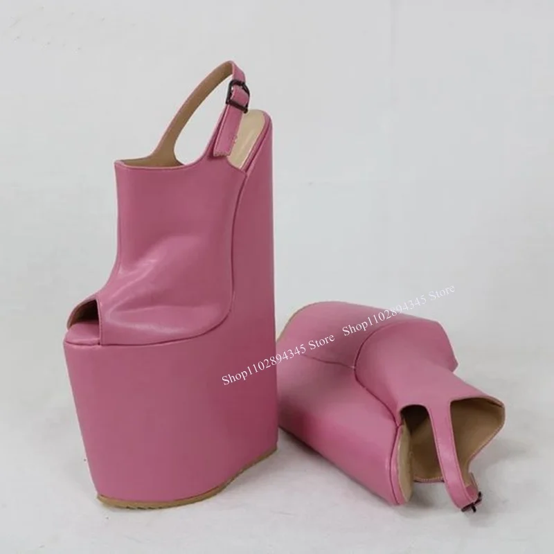 Pink Wedge Platform Peep Toe Sandals Buckle Cut Out Shallow Cool Fashion Sexy Novel Western Summer Woman Shoes Zapatillas Mujer
Pink Wedge Platform Peep Toe Sandals Buckle Cut Out Shallow Cool Fashion Sexy Novel Western Summer Woman Shoes Zapatillas Mujer