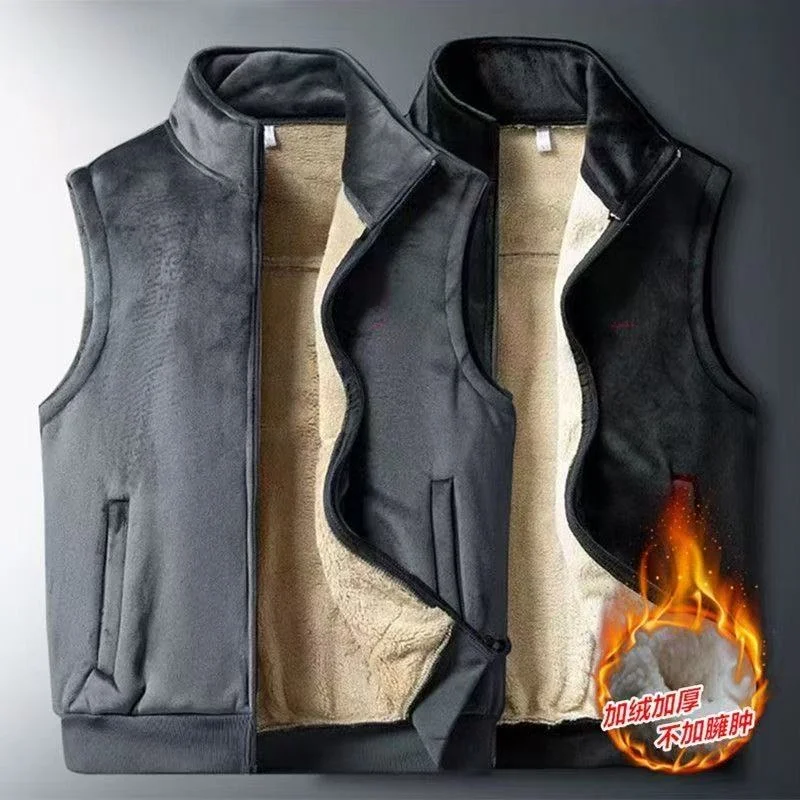 Men's Lamb Velvet Vest Thiened Warm Zipper Casual Outerwear Double-sided Floing Autumn Winter Coat Stand Fit Polyester...
Men's Lamb Velvet Vest Thiened Warm Zipper Casual Outerwear Double-sided Floing Autumn Winter Coat Stand Fit Polyester...