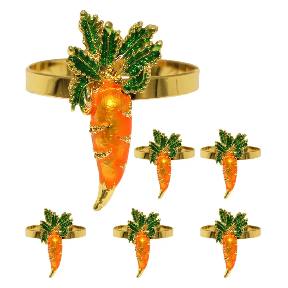 6 Pcs Carrot Napkin Rings Decorative Spring Metal Buckles Easter Party Dining Table Festive Home Metal Napkin Holders
6 Pcs Carrot Napkin Rings Decorative Spring Metal Buckles Easter Party Dining Table Festive Home Metal Napkin Holders