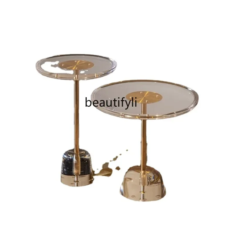 new styleCrystal Acrylic Brass Combined Tea Table Acrylic Anti-Fingerprint Handicraft Side Tabless 1001
new styleCrystal Acrylic Brass Combined Tea Table Acrylic Anti-Fingerprint Handicraft Side Tabless 1001