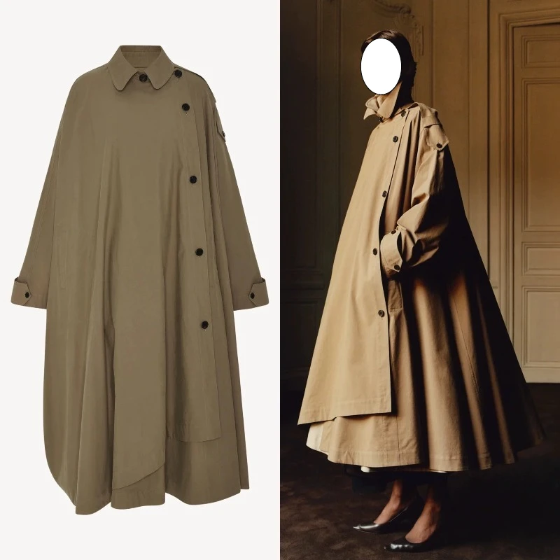 Женский плащ с длинными лацканами и европейской и американской индивидуальностью, ультра свободная повседневная куртка на осень и зиму
Женский плащ с длинными лацканами и европейской и американской индивидуальностью, ультра свободная повседневная куртка на осень и зиму