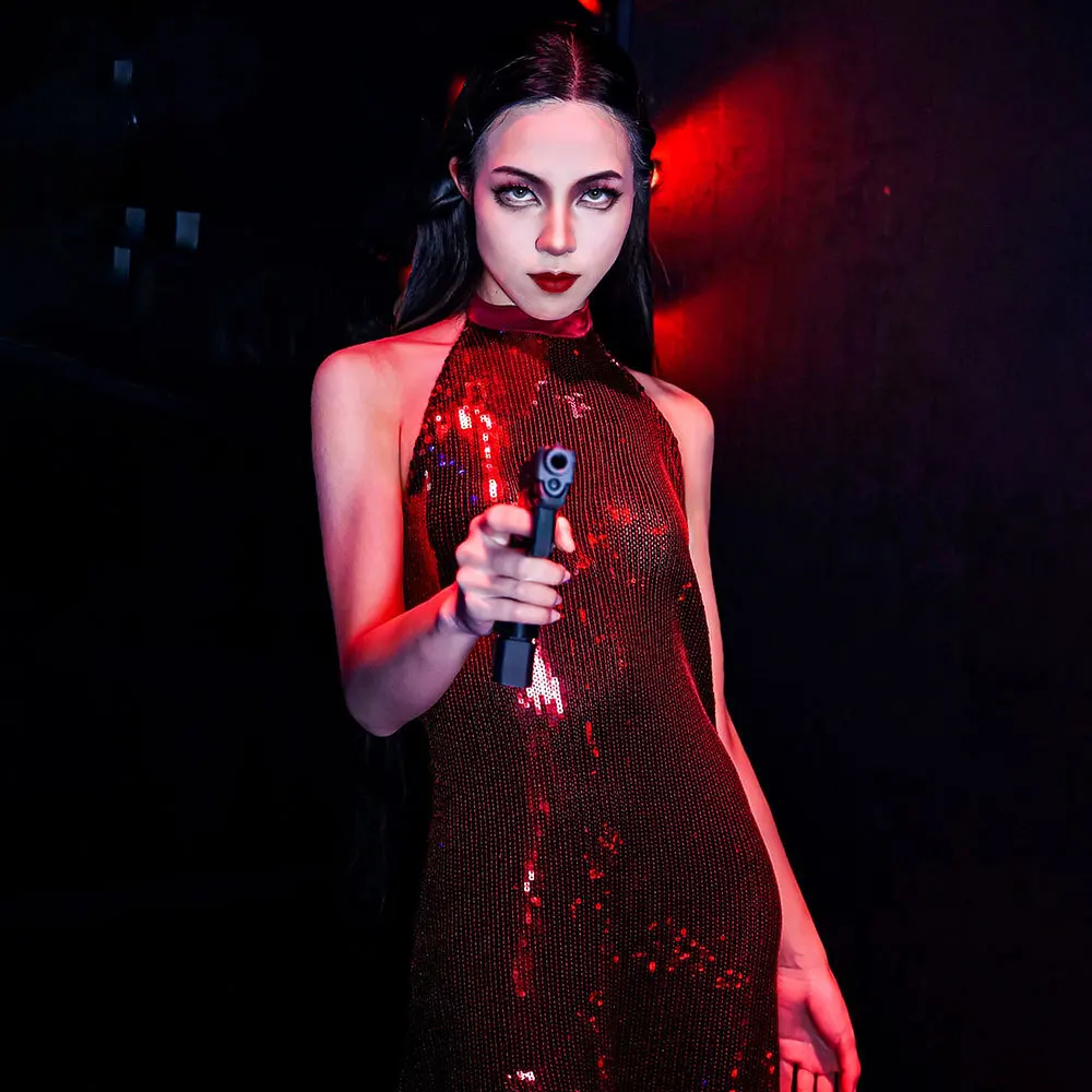 Ballet Killer Cosplay Costume Eve Halloween Cosplay Evening Dress Eve Halter Neck Women's Dress
Ballet Killer Cosplay Costume Eve Halloween Cosplay Evening Dress Eve Halter Neck Women's Dress