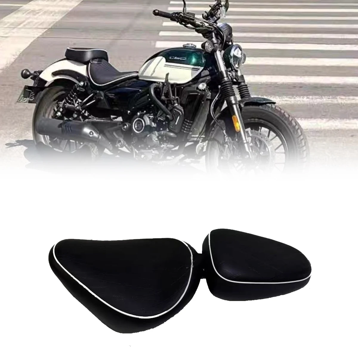Motorcycle seat cushion with high split front and rear seat cushions 45D leather seat bag Fit for CFMOTO 250CLC CLC250 CL-C 250
Motorcycle seat cushion with high split front and rear seat cushions 45D leather seat bag Fit for CFMOTO 250CLC CLC250 CL-C 250