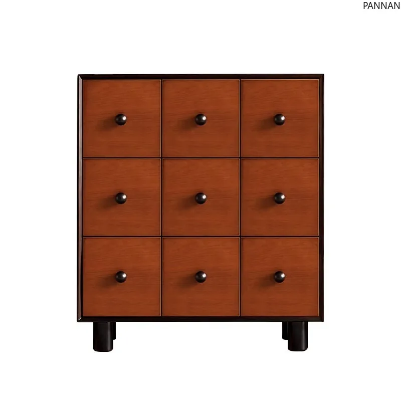 Retro solid wood nine-bucket drawer cabinet living room TV storage side cabinet
Retro solid wood nine-bucket drawer cabinet living room TV storage side cabinet