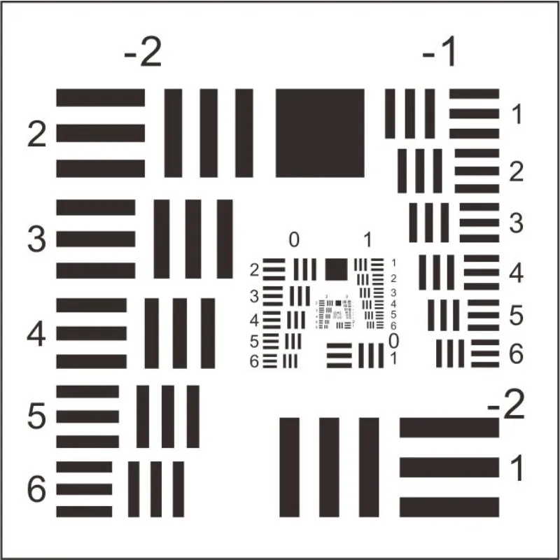USAF 1951 Resolution Test Chart – MIL-STD-150A Standard Target for Microscopy, Lens & Camera Resolution Testing