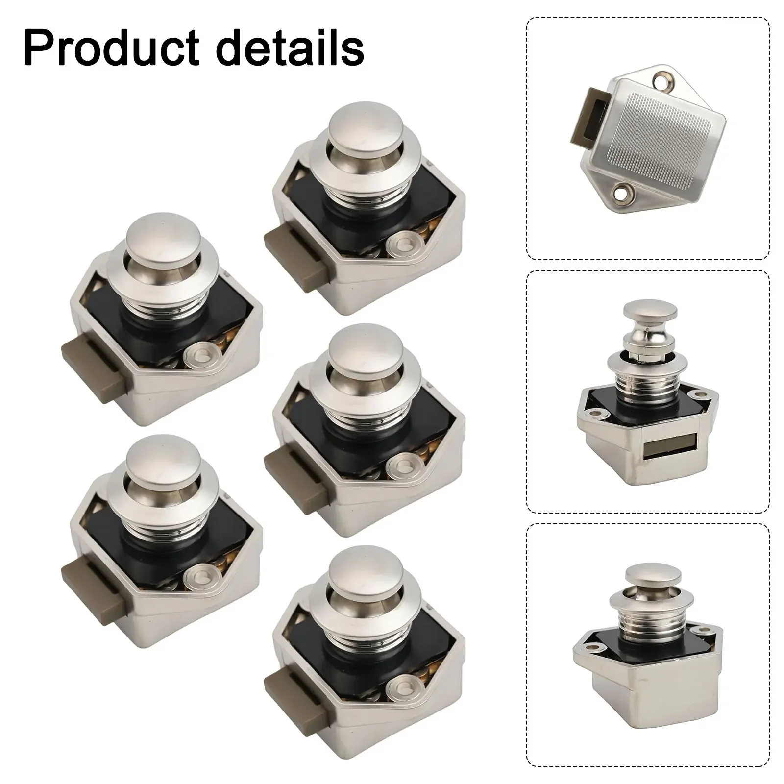 5pcs Car Drawer Locks Push Button Cabinet Cupboard For Campervans Motorhomes Campers Caravans Car Door Catch RV Locks FC01
5pcs Car Drawer Locks Push Button Cabinet Cupboard For Campervans Motorhomes Campers Caravans Car Door Catch RV Locks FC01