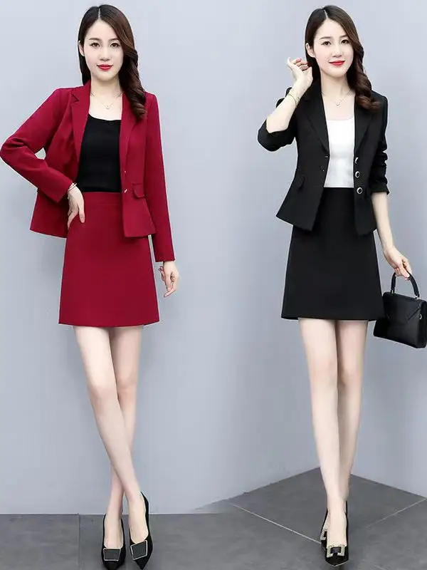 Fashionable Slimming Large Size Women's Suit Set with Waist Covering Jacket And Skirt Korean Style Commute Wear
Fashionable Slimming Large Size Women's Suit Set with Waist Covering Jacket And Skirt Korean Style Commute Wear