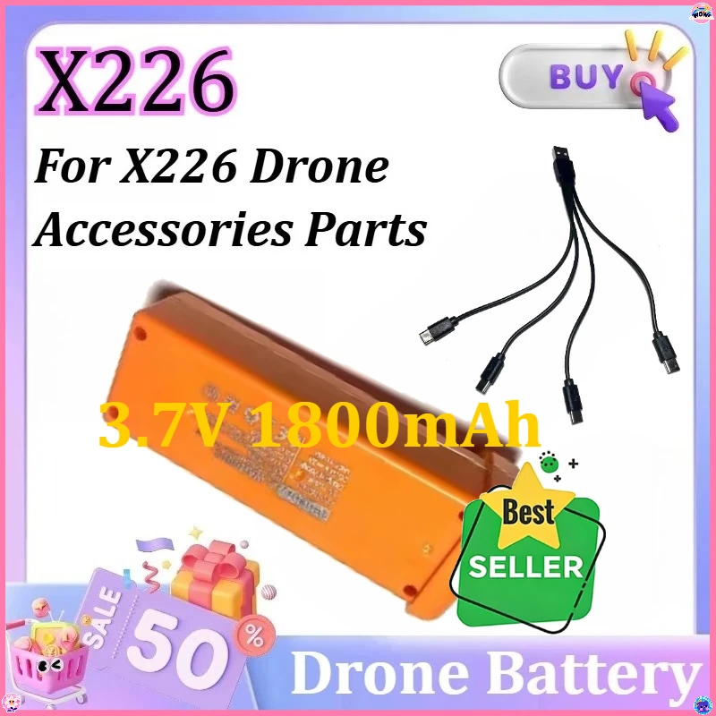 For X226 Drone Accessories Parts X226 Drone Battery 3.7V 1800mAh Spare Battery
For X226 Drone Accessories Parts X226 Drone Battery 3.7V 1800mAh Spare Battery