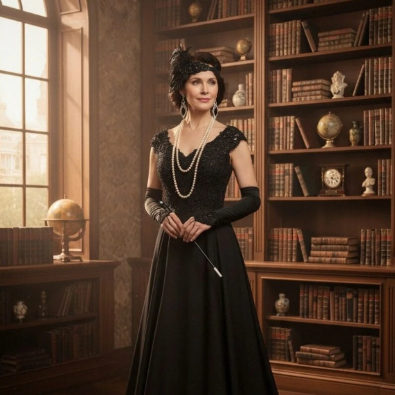 Комплект из пяти предметов костюма и одежды 1920-х годов, идеально подходит для тематической вечеринки 1920-х годов и ролевых игр.
Комплект из пяти предметов костюма и одежды 1920-х годов, идеально подходит для тематической вечеринки 1920-х годов и ролевых игр.