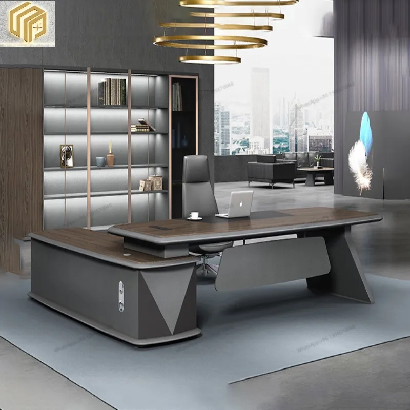 Boss's office desk and chair combination Manager's desk President's desk Office furniture Big class desk Paint boss's desk Simpl
Boss's office desk and chair combination Manager's desk President's desk Office furniture Big class desk Paint boss's desk Simpl