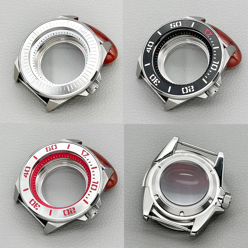 44mm Silver NH35 King Samurai Watch Case Transparent Back Cover Fits NH35 NH36 4R 7S26 Movement Fashion Bezel Insert Watch Cases
44mm Silver NH35 King Samurai Watch Case Transparent Back Cover Fits NH35 NH36 4R 7S26 Movement Fashion Bezel Insert Watch Cases