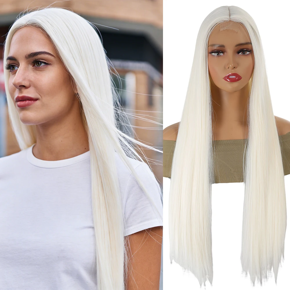 Synthesis long straight white natural wig no bangs heat resistant premium synthetic wig hair set
Synthesis long straight white natural wig no bangs heat resistant premium synthetic wig hair set