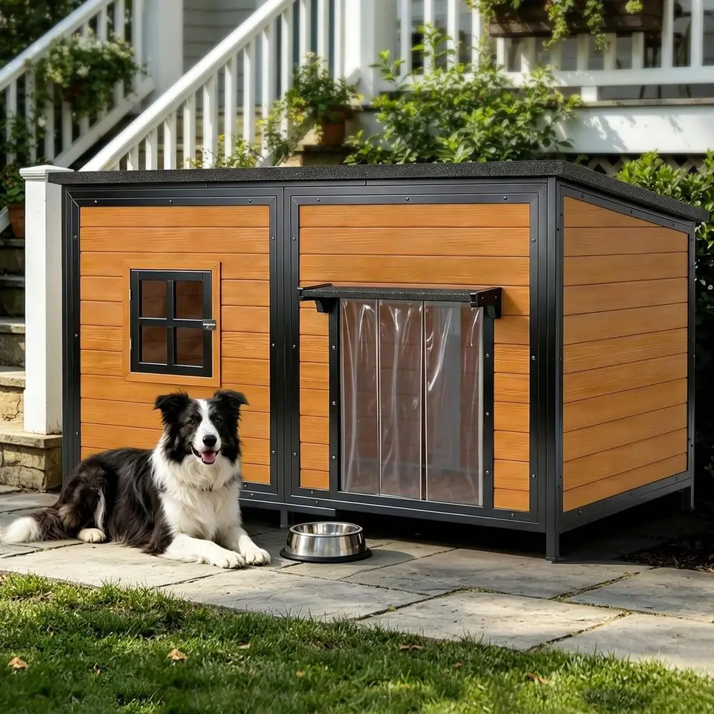 59" Dog House, Extra Large Dog House with Weatherproo Roo or Outdoor Use, Easy to Install and Clean, Anti-Chewing Metal e Design
59" Dog House, Extra Large Dog House with Weatherproo Roo or Outdoor Use, Easy to Install and Clean, Anti-Chewing Metal e Design