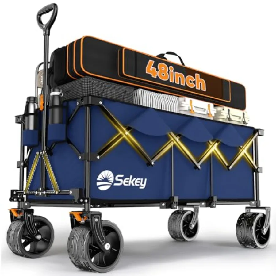 Garden utility wagon: heavy-duty steel, black, 660lbs capacity, collapsible, all-terrain wheels, drink holders
Garden utility wagon: heavy-duty steel, black, 660lbs capacity, collapsible, all-terrain wheels, drink holders
