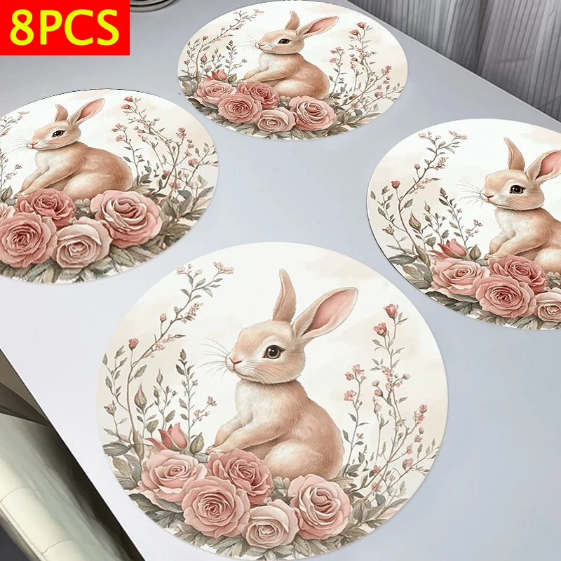 8pcs Placemats -Vintage Floral Rabbit design, 38x38cm Table Mats, Plate Mats,suitable for families festival table decoration
8pcs Placemats -Vintage Floral Rabbit design, 38x38cm Table Mats, Plate Mats,suitable for families festival table decoration