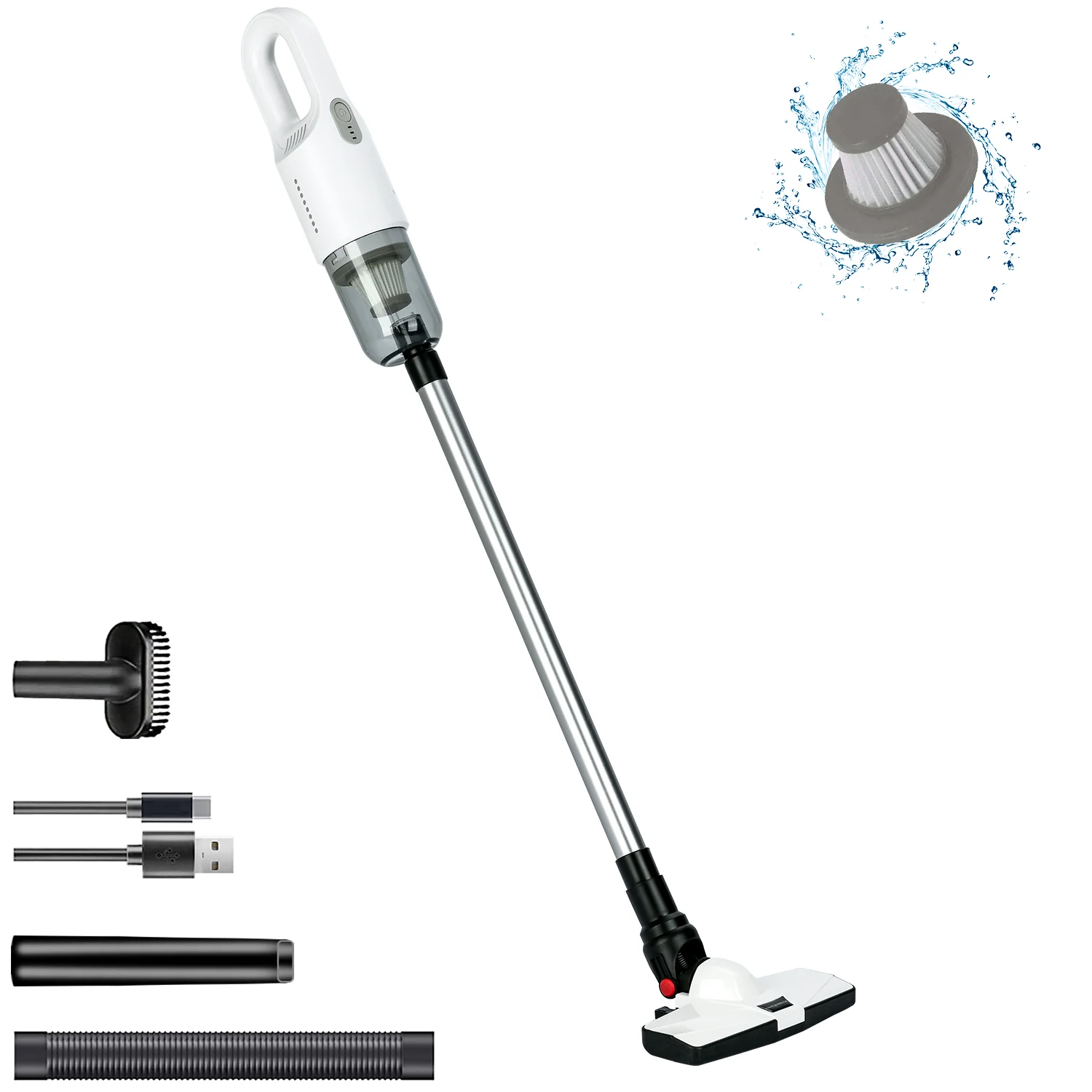 Rechargeable Cordless 3-in1 Portable Wireless Handheld Cordless Vacuum Cleaner Standing Powerful Suction for Home and Car
Rechargeable Cordless 3-in1 Portable Wireless Handheld Cordless Vacuum Cleaner Standing Powerful Suction for Home and Car