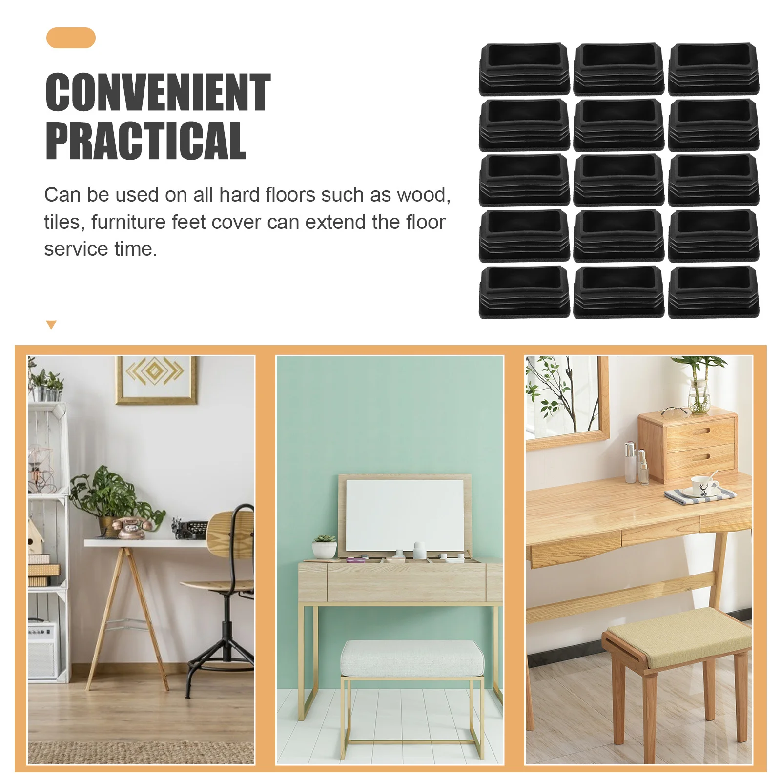 100Pcs Furniture Leg Caps Durable Silent Chair Feet Covers Floor Protectors for Wood Tile Hardwood Floors Garden Furniture
100Pcs Furniture Leg Caps Durable Silent Chair Feet Covers Floor Protectors for Wood Tile Hardwood Floors Garden Furniture