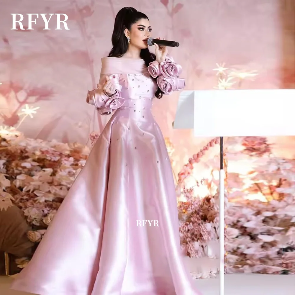 RFYR Evening Dress Off Shoulder Prom Dress 3D Flowers Beaded Embroidery Satin Celebrity Gala Dresses vestidos fiesta Customized
RFYR Evening Dress Off Shoulder Prom Dress 3D Flowers Beaded Embroidery Satin Celebrity Gala Dresses vestidos fiesta Customized
